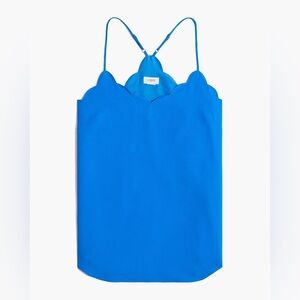J.Crew Scalloped Cami Top - Neon Azure Size 4